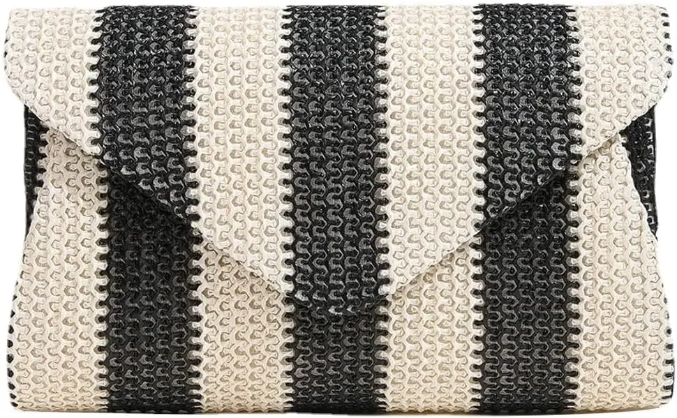 Straw Clutch Bags for Women Straw Shoulder Bags Summer Beach Bag Designer Crossbody Bag for Travel Beach