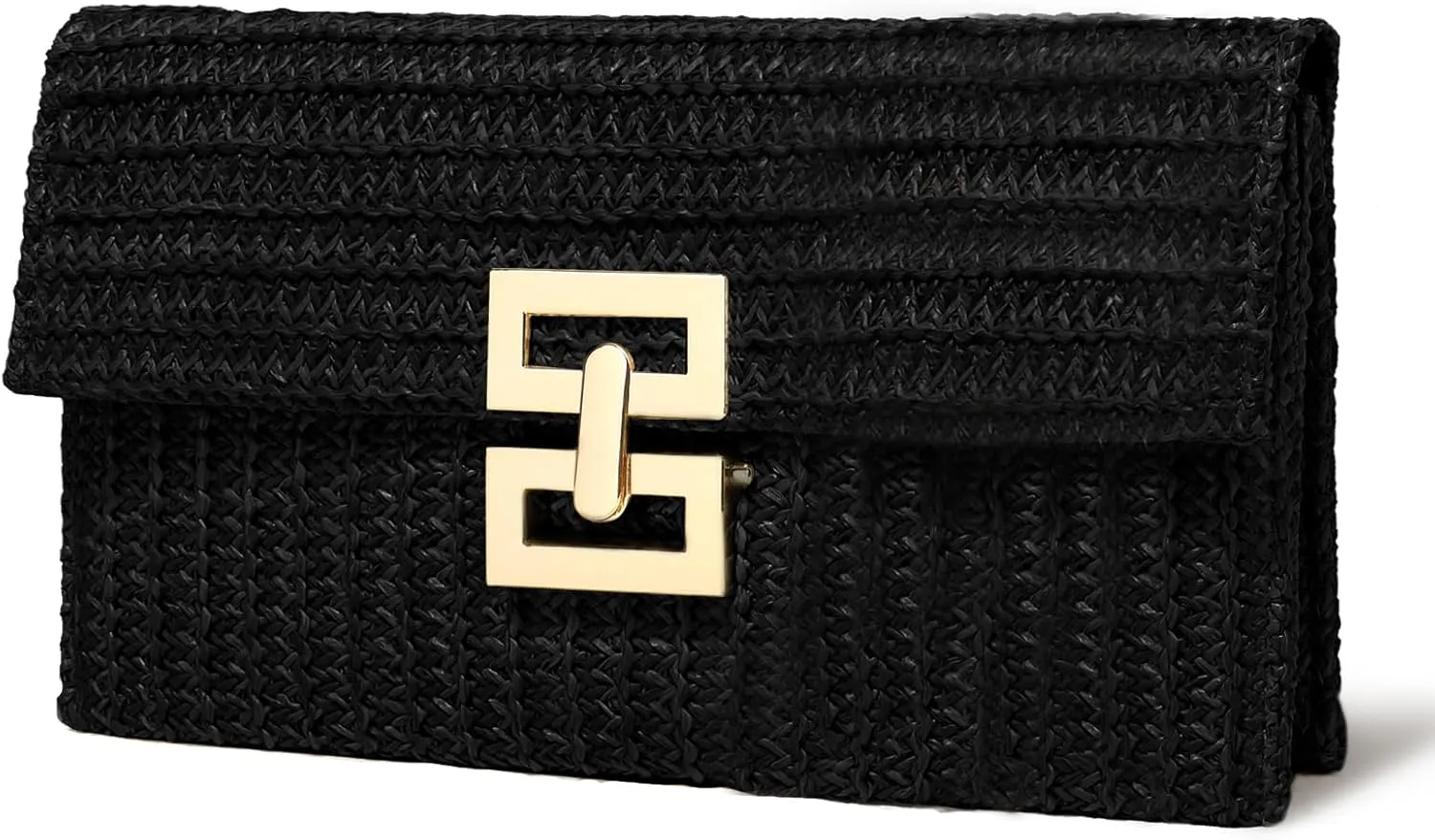 Straw Clutch Purse Crossbody Bag for Women Designer Evening Handbag Casual Summer Beach Straw Shoulder Bag