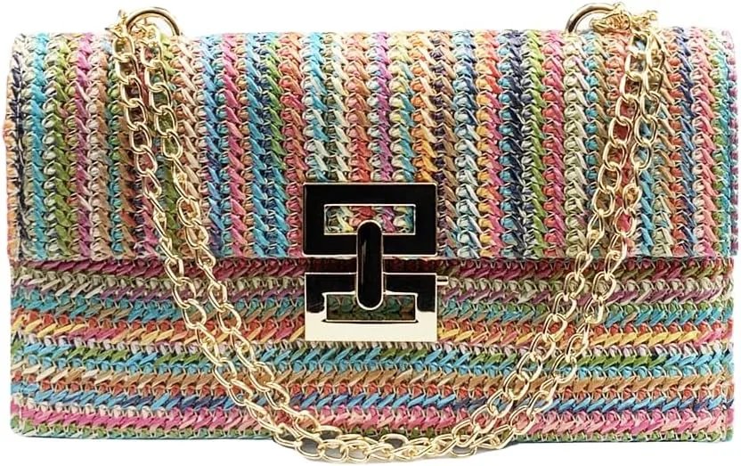 Straw Clutch Purse for Women Summer Beach Clutch Handbag Woven Purse Wicker Rattan Envelope Clutch2