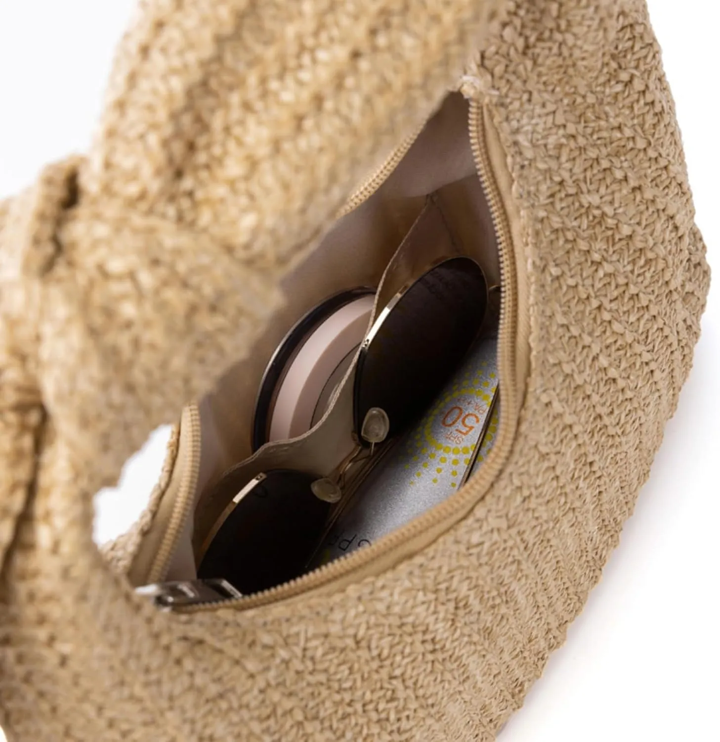 Straw Clutch Purses for Women, Knotted Summer Beach Bag Dumpling Evening Clutch Handbags Woven Underarm Bag
