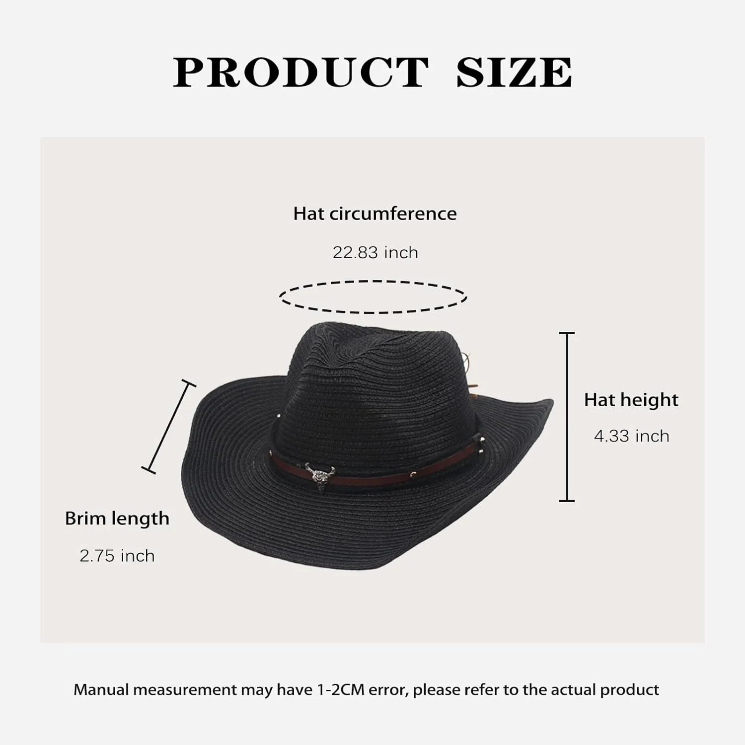 Straw Cowboy Hats Straw Cowgirl Hat for Women Men Wide with Shapeable Wide Brim Foldable Vacation Beach Sun Hat