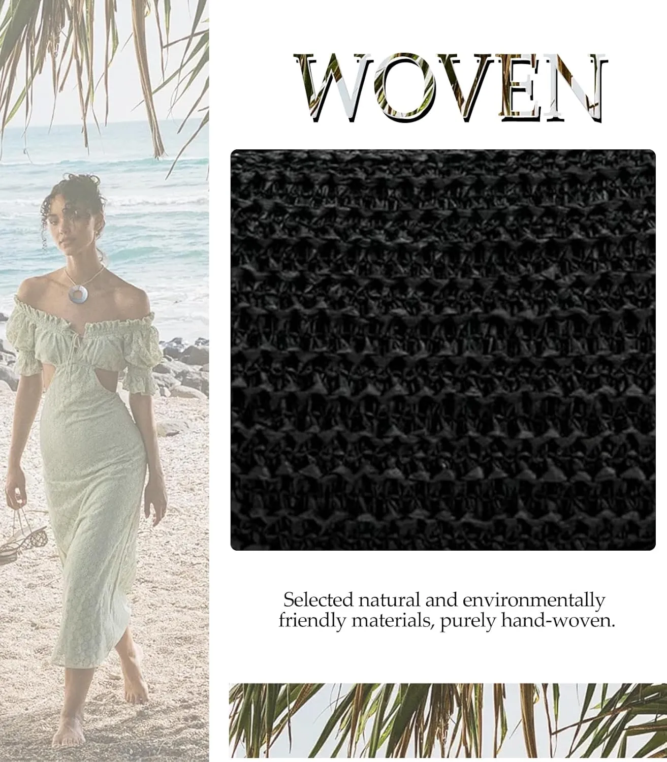 Straw Crossbody Bags for Women Beach Woven Hobo Handbag Summer Chic Crescent Shoulder Purses with Adjustable Strap 2025