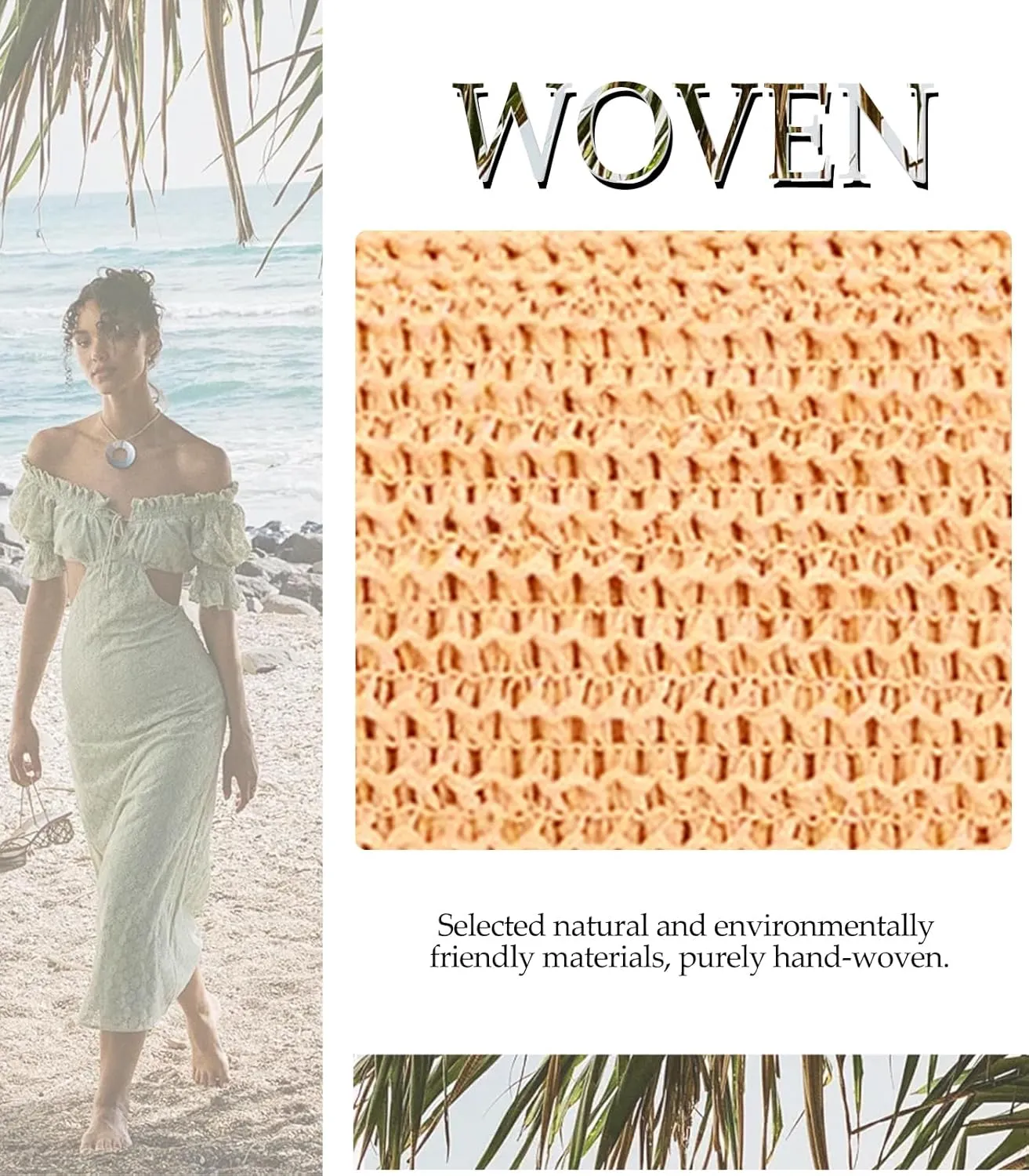 Straw Crossbody Bags for Women Beach Woven Hobo Handbag Summer Chic Crescent Shoulder Purses with Adjustable Strap 2025