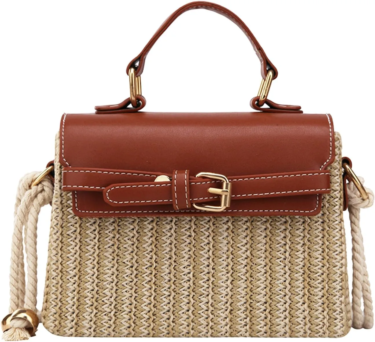 Straw Crossbody Bags for Women, Straw Purses and Beach Purse Shoulder Clutch Beach Bag Summer Purses Vacation Handbags