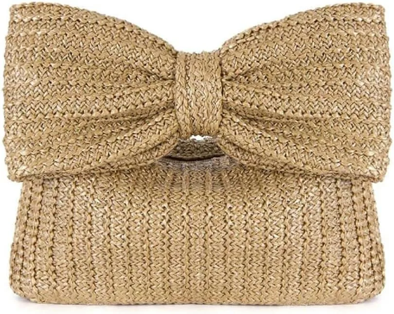Straw Handbags for Women Straw Clutch Summer Bag Beach Bag Casual Straw Purses 2024