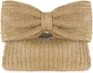 Straw Handbags for Women Straw Clutch Summer Bag Beach Bag Casual Straw Purses 2024