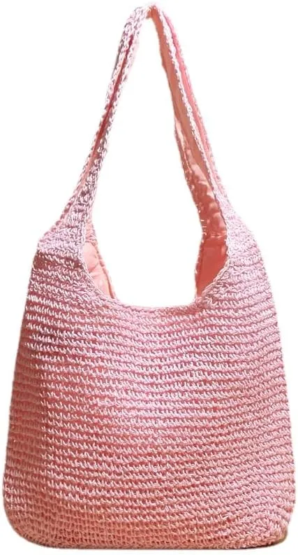 Straw Hobo Bags for Women Vintage Handbag Tote Bag Boho Crochet Beach Bag Trendy 2025 Handwoven Shoulder Bags Purse