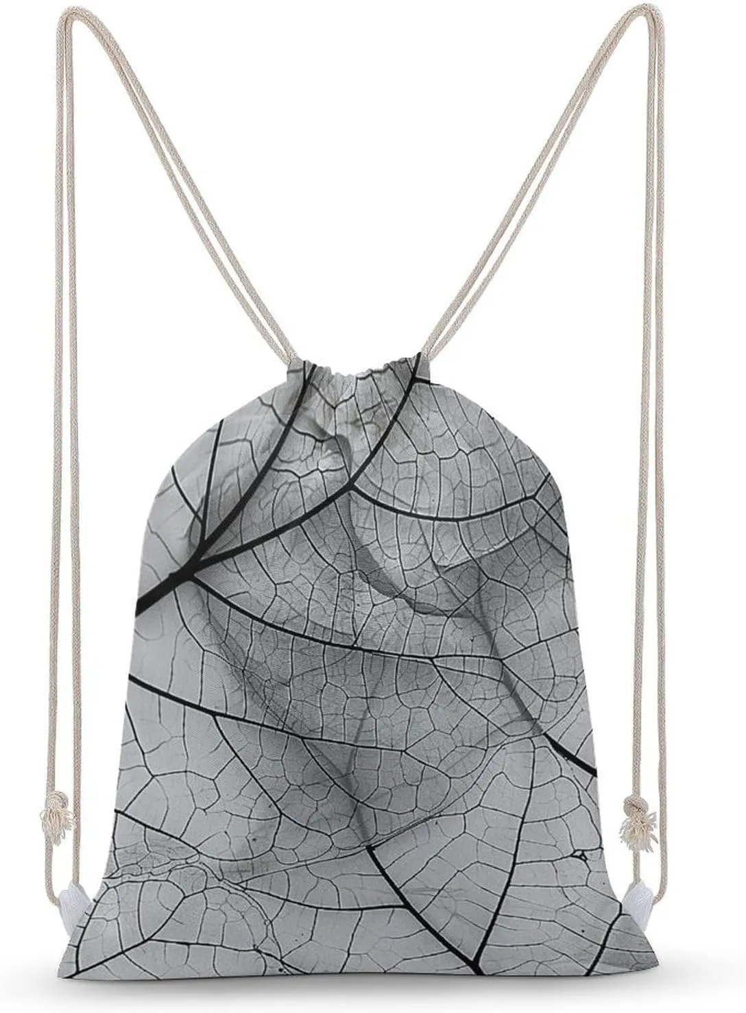 Structure Within Leaves Drawstring Backpack for Women Men Drawstring Bag for Travel Swimming Sports Gym Bag