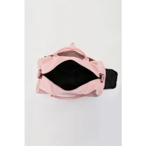 Stylish Pink Nylon Crossbody Duffel Bag for Trendy Travelers