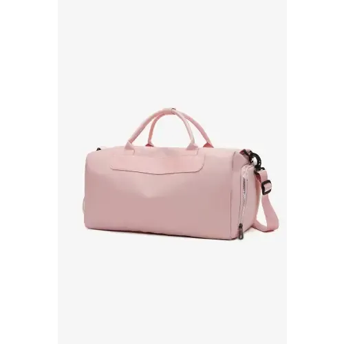 Stylish Pink Nylon Crossbody Duffel Bag for Trendy Travelers