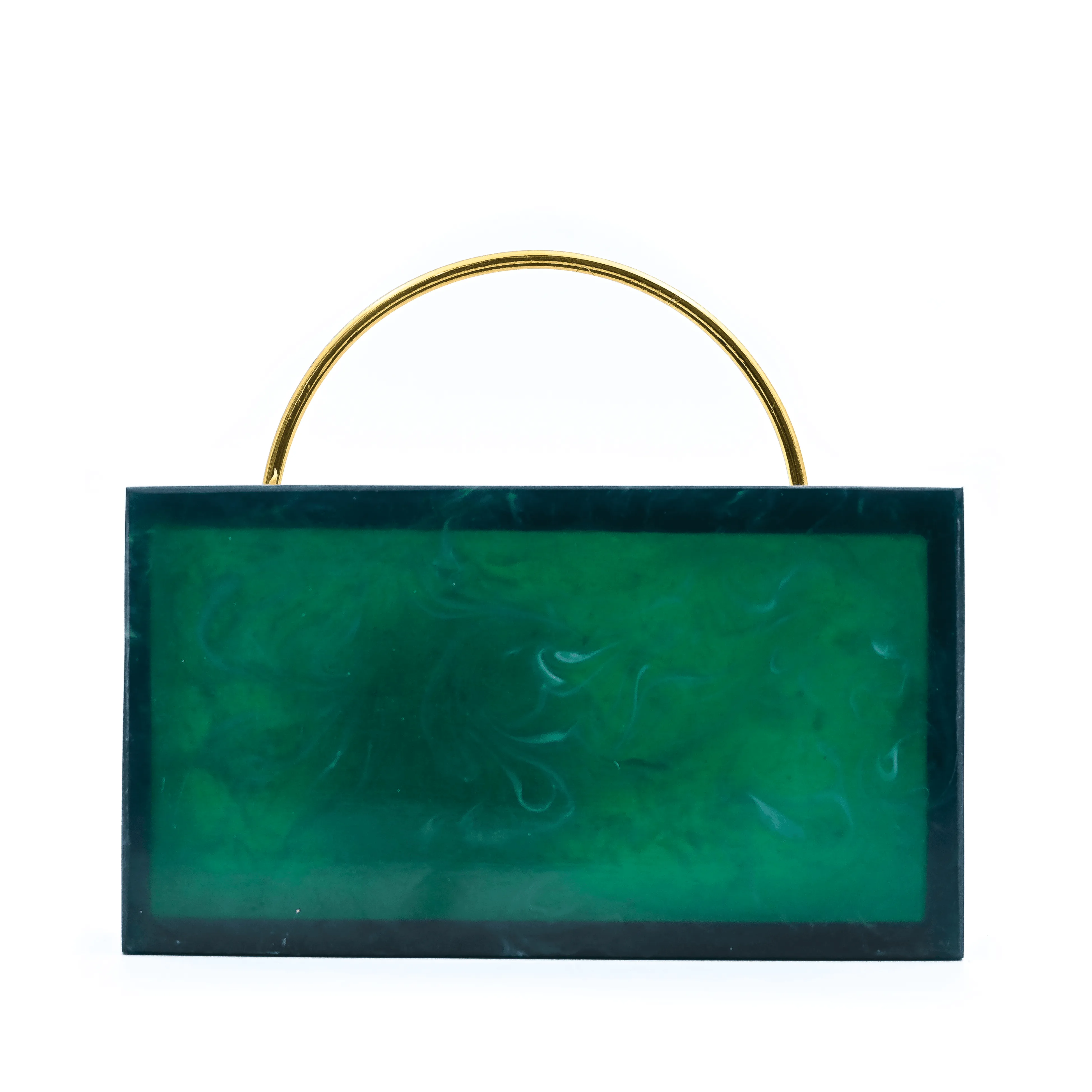Sugarcrush green luxury embellished clutch with handle