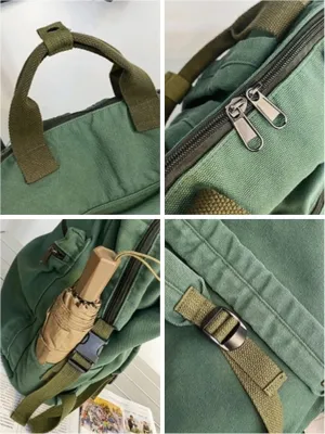 Sumleno Aesthetic Canvas Backpack for Women Men 15.6 Laptop Backpack Vintage College Backpacks Travel Rucksack Casual Daypack (Brown,One Size)