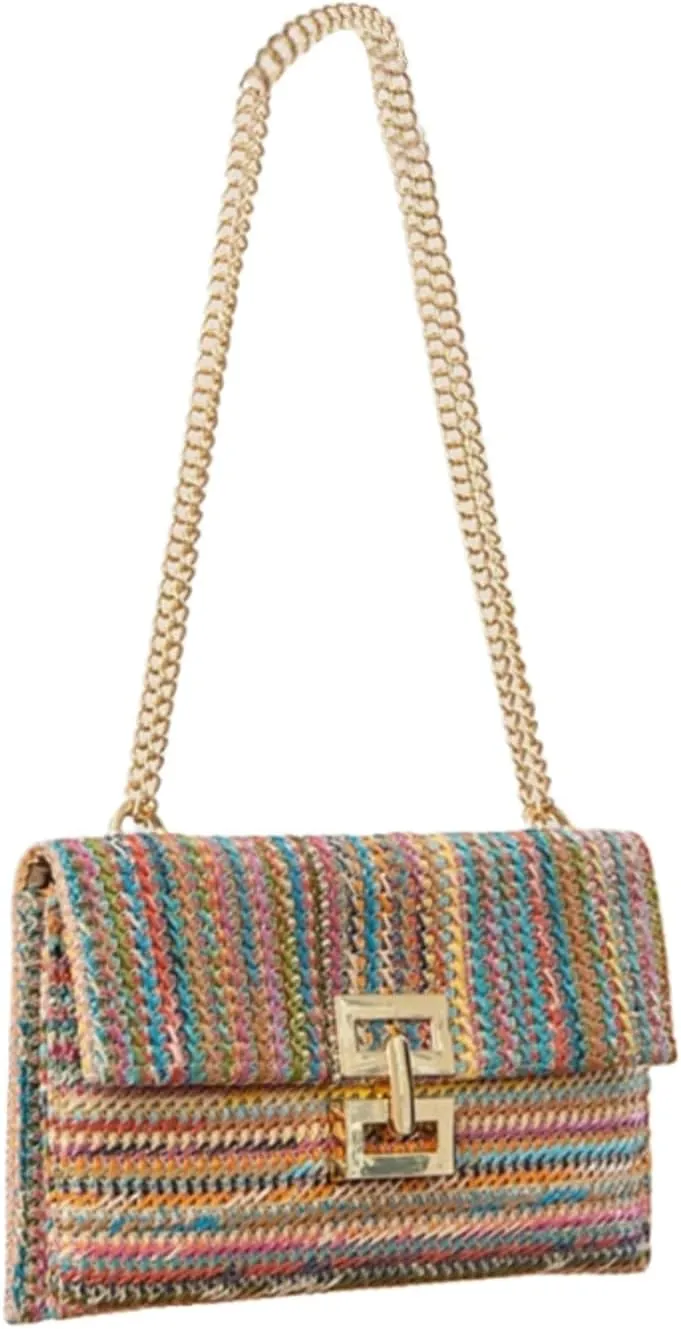 Summer Straw Clutch Bag Straw Crossbody Bags for Women Hand Woven Straw Purse Beach Hobo Bag 2024