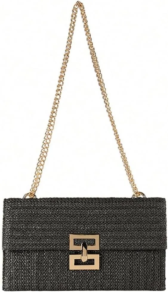 Summer Straw Clutch Bag Straw Crossbody Bags for Women Hand Woven Straw Purse Beach Hobo Bag 2024