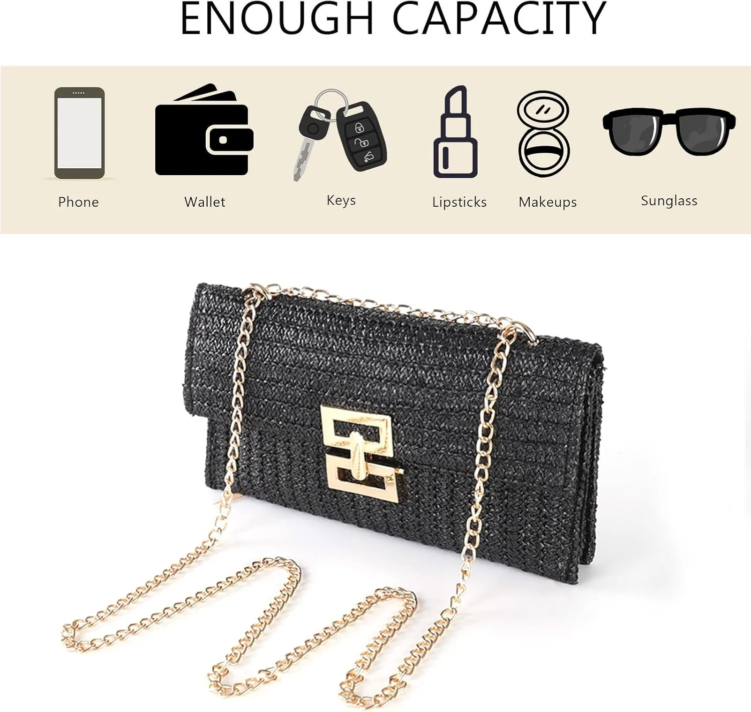 Summer Straw Cluth for women,Rattan Handbags for Women Wicker Purses for Vacation Beach