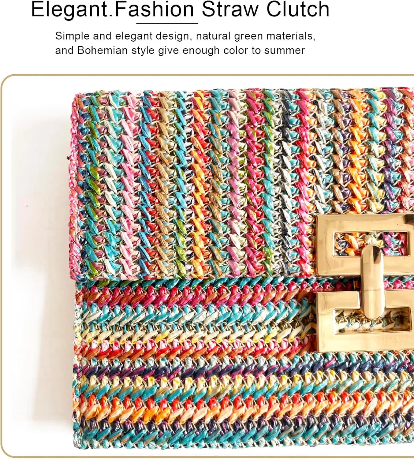 Summer Straw Cluth for women,Rattan Handbags for Women Wicker Purses for Vacation Beach
