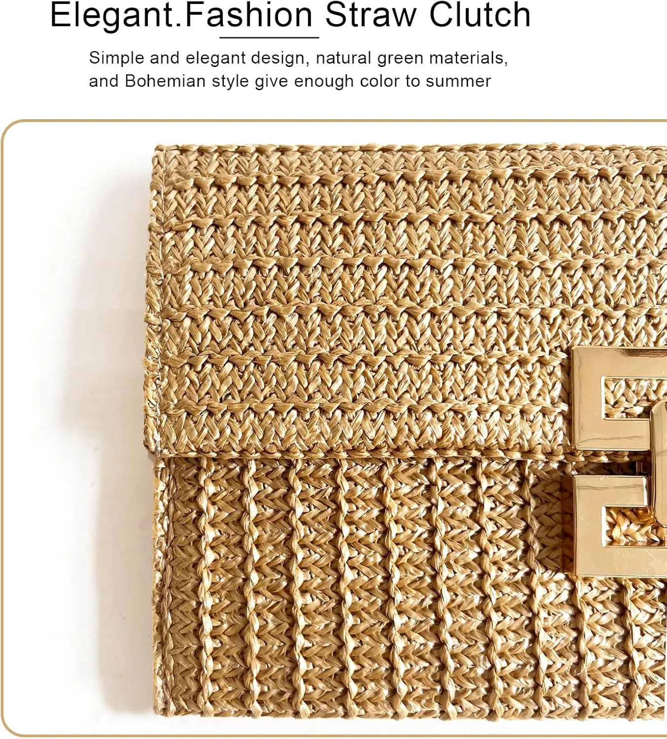 Summer Straw Cluth for women,Rattan Handbags for Women Wicker Purses for Vacation Beach
