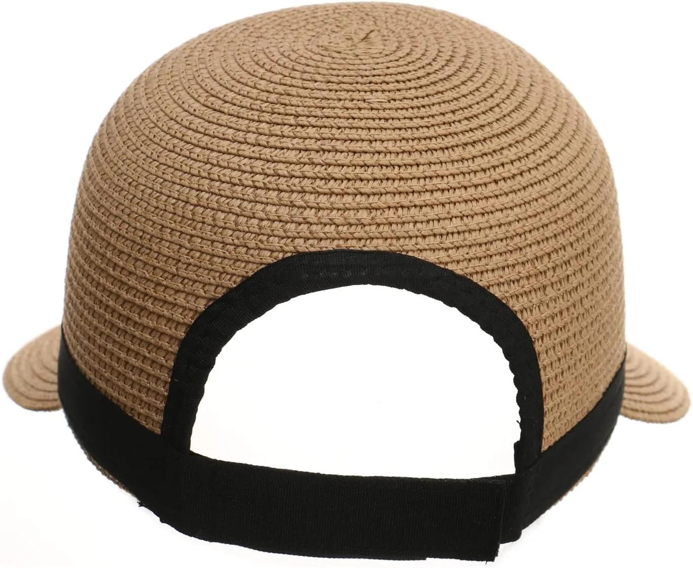 Summer Visor Hats for Women Foldable Floppy Solid Color Straw Sun Hat Travel Beach Baseball Cap