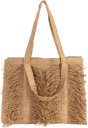 Summer Woven Straw Handbag Top Handle Large Capacity Beach Tote 2025 Shoulder Bag Tassels Vacation Travel Purse
