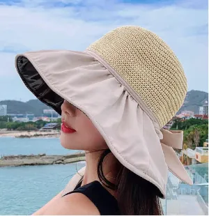 Sun Hats for Women Summer Beach Hats UV Protection UPF 50  Outdoor Packable Travel Foldable Wide Brim Off Cap