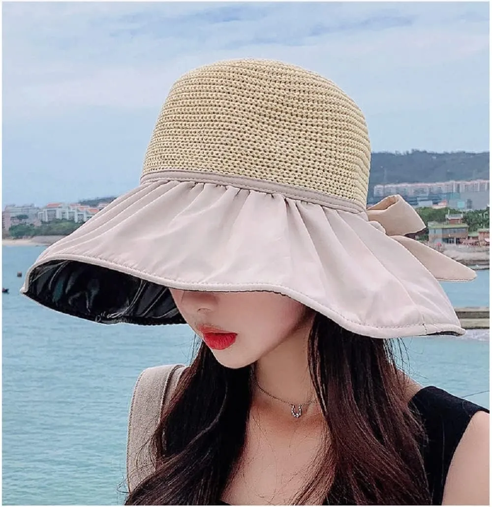 Sun Hats for Women Summer Beach Hats UV Protection UPF 50  Outdoor Packable Travel Foldable Wide Brim Off Cap