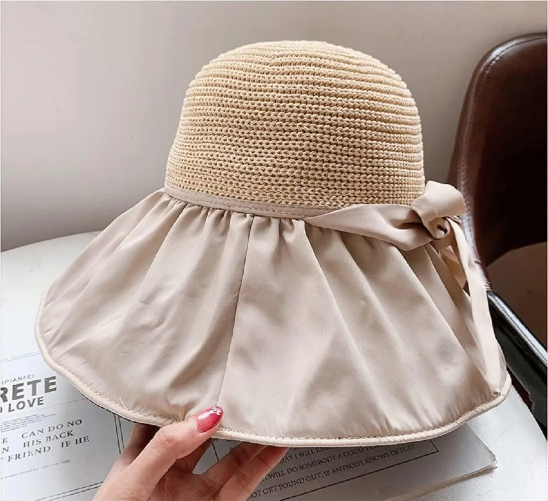 Sun Hats for Women Summer Beach Hats UV Protection UPF 50  Outdoor Packable Travel Foldable Wide Brim Off Cap