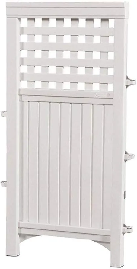 Suncast 4 Panel Reversible Outdoor Screen Enclosure, 44" (H) x 23" (W) per, White