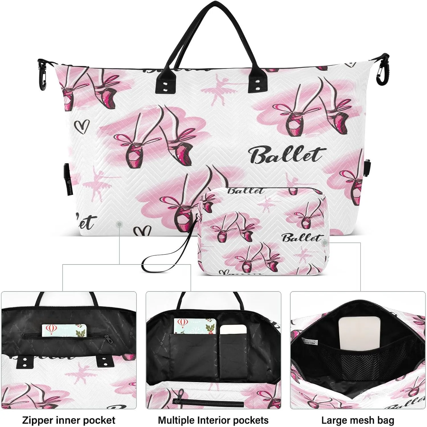 susiyo Watercolor Spot Legs Expandable Travel Duffle Bag, Large Weekender Overnight Bags and Adjustable Strap, Carry On Shoulder Tote Bag, Gym Duffel Bag with Toiletry Bags for Hospital