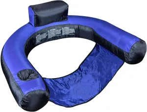 SWIMLINE ORIGINAL Fabric Covered U-Seat Inflatable Pool Lounger | With Comfortable Sling Seat, Back Rest, and Built In Cup Holder | For Pool, Beach, Lake, and More