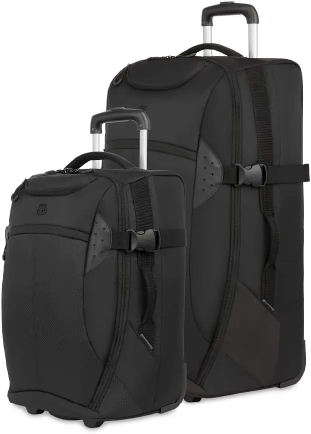SwissGear Apex Exec Wheeled Rolling Duffel, 8-Day Capacity, Soft-Shell Luggage, Men's and Women's - Blue/Green