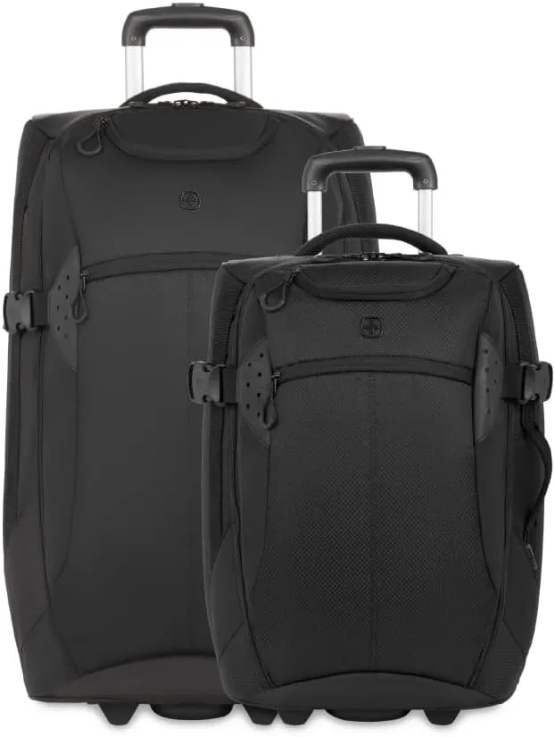 SwissGear Apex Exec Wheeled Rolling Duffel, 8-Day Capacity, Soft-Shell Luggage, Men's and Women's - Blue/Green