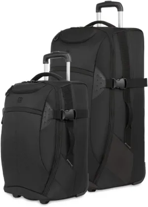 SwissGear Apex Exec Wheeled Rolling Duffel, 8-Day Capacity, Soft-Shell Luggage, Men's and Women's - Blue/Green