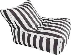 SXBCyan Floating Bean Bag for Pool- King Swimming Pool Floats Raft Lounger Bean Bag Cover No Filler Stripe Outdoor Beach Pouf Beanbag Sofa Bed (Color : Dark Grey-Stripe, Size : Empty Cover)