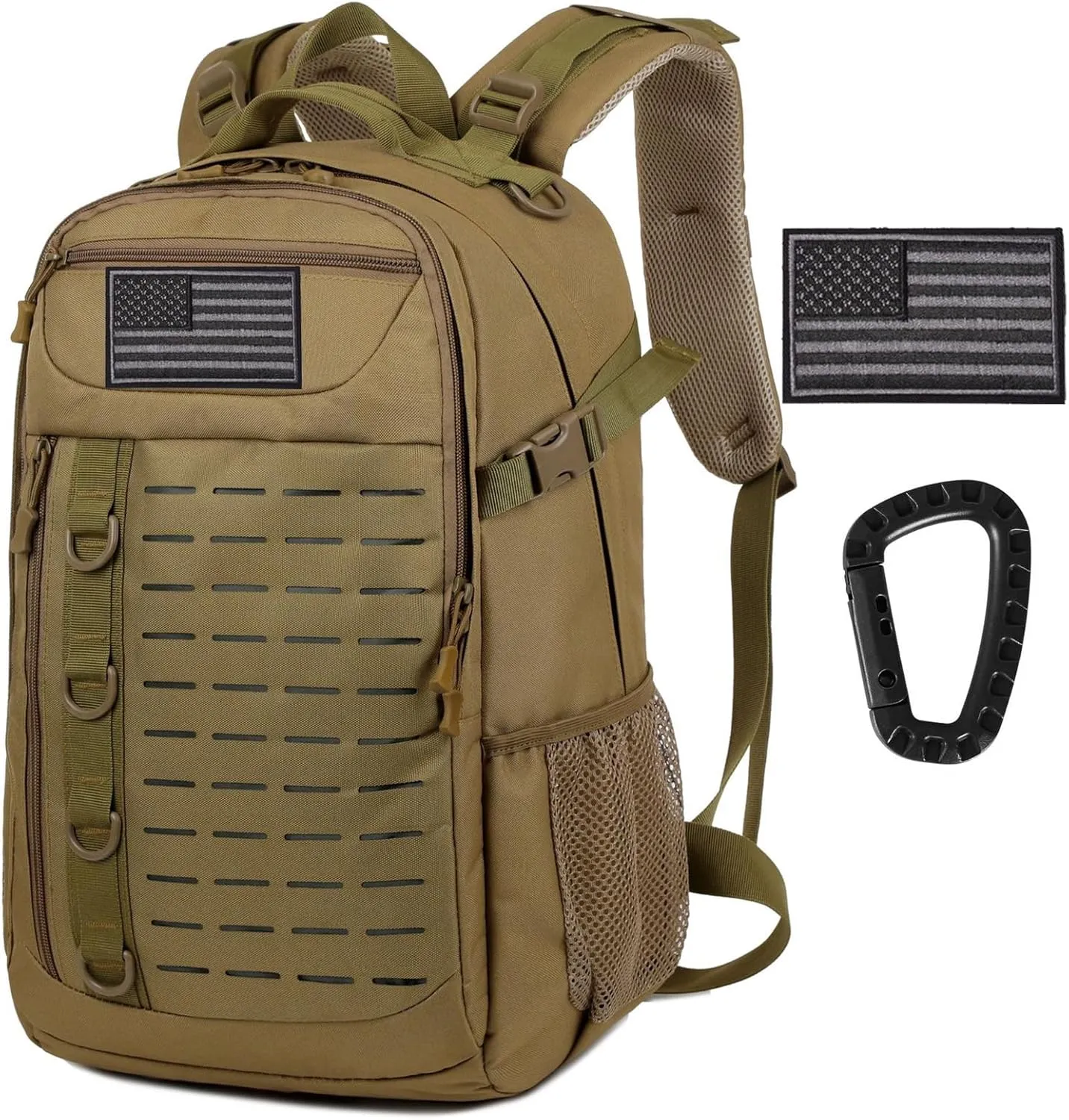Tactical Backpack, 30L Military Daypack Molle Army 3 Day Assault (Tan)