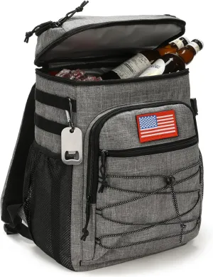 Tactical Backpack Cooler, 25L Cooler Backpack Insulated Leak-Proof, Heavy Duty Large Lunch Backpack, Waterproof Ice Chest Backpack for Men Women Adults Work Daytrip Camping Beach Hiking Accessories