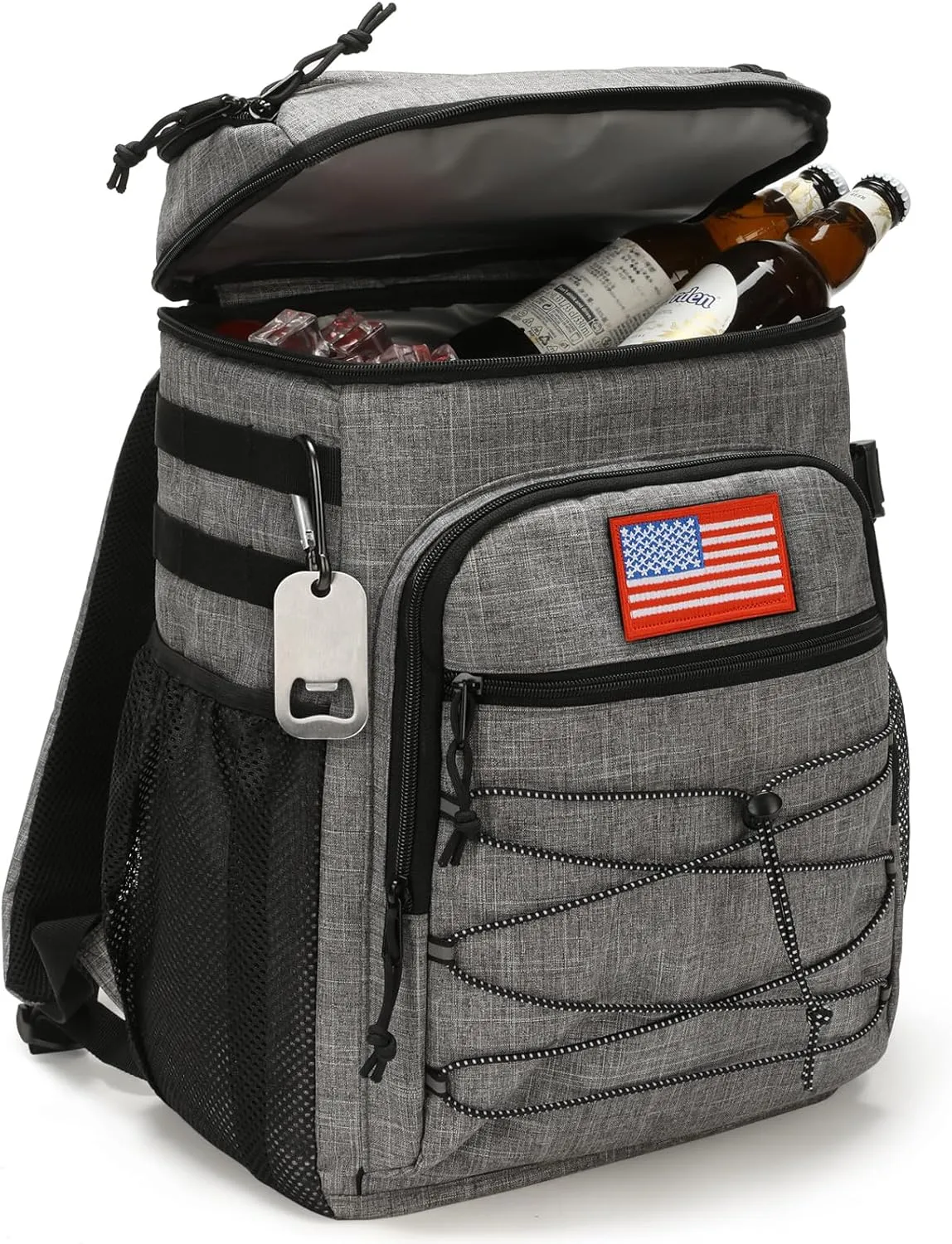 Tactical Backpack Cooler, 25L Cooler Backpack Insulated Leak-Proof, Heavy Duty Large Lunch Backpack, Waterproof Ice Chest Backpack for Men Women Adults Work Daytrip Camping Beach Hiking Accessories