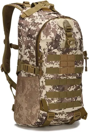 Tactical Backpack for Men Hiking Day Pack Molle Military Rucksack Waterproof Assault Pack Bag for Hunting Camping Trekking (Desert Digital)