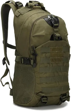 Tactical Backpack for Men Hiking Day Pack Molle Military Rucksack Waterproof Assault Pack Bag for Hunting Camping Trekking (Military Green)