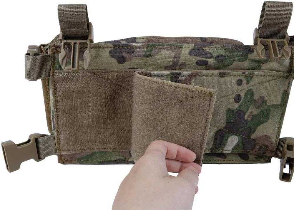 Tactical Chest Rack, Airsoft Assault Box rig Military Vest, with Molle Flatpack Backpack