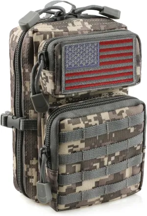 Tactical Molle Utility Pouch, EDC Tool Pouch Tactical Phone Pouches Mini Waist Pouches Medical EDC IFAK Pack Mini Design of 3-Day Backpack