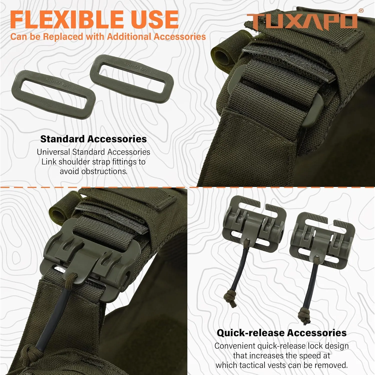 Tactical Molle Vests with Triple mag Pouch and Side Cummerbund Pouches, Quick Release Vests for Men