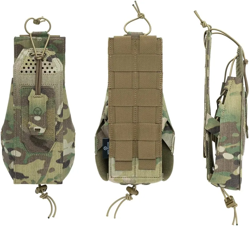 Tactical Universal Radio Holster Military Heavy Duty Holder Case for Two Way Walkie Talkie Nylon Pouch for PRC148/152 MPU5