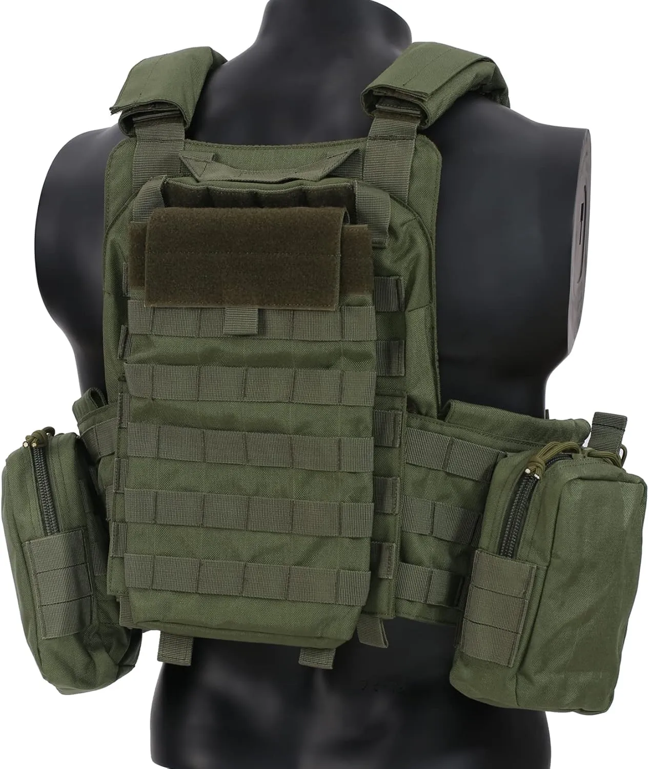 Tactical Vest Quick Release for Men Outdoor Molle Airsoft Vests Adjustable Breathable Weighted Gear for CS/Training