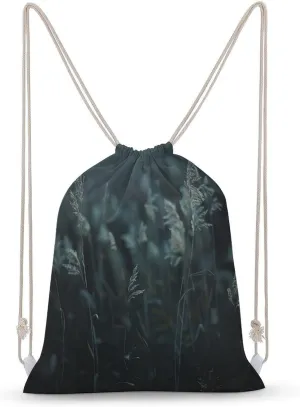 Tall Grass Images Drawstring Backpack for Women Men Drawstring Bag for Travel Swimming Sports Gym Bag