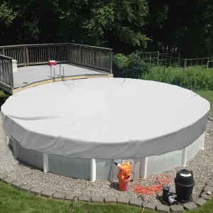 TANG 9' ft Round Pool Covers for 6 Feet Round Pool Above Ground Pool Winter Waterproof Covers Wire Rope Hemmed All Edges 3ft Overlap for Above Ground Swimming Pools, Trampoline Cover