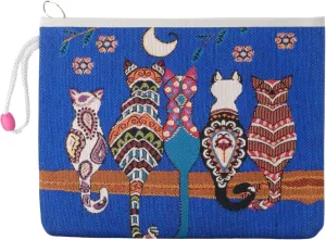 Tapestry Gobelin Handbag, Handmade Clutch Purse with Wrist Strap, Bohemian & Vintage Design, Artistic Embroidered Bag, Unique Gift for Women