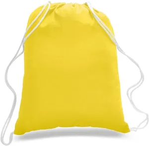 TBF 12 Pack Bulk Cotton Canvas Drawstring Backpack Bags (14" W x 18" H) - Perfect for DIY, Crafts, Events & More