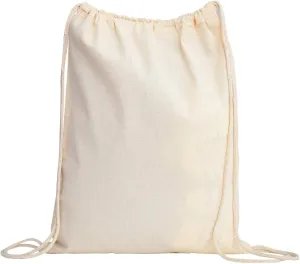 TBF (12 Pack) Set of 12 Durable Cotton Canvas Drawstring Backpack Bags (Medium (14" W x 18" H))