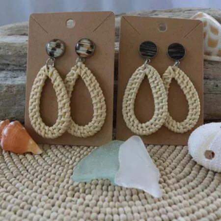 Teardrop Rattan | Lionfish Fin Earrings