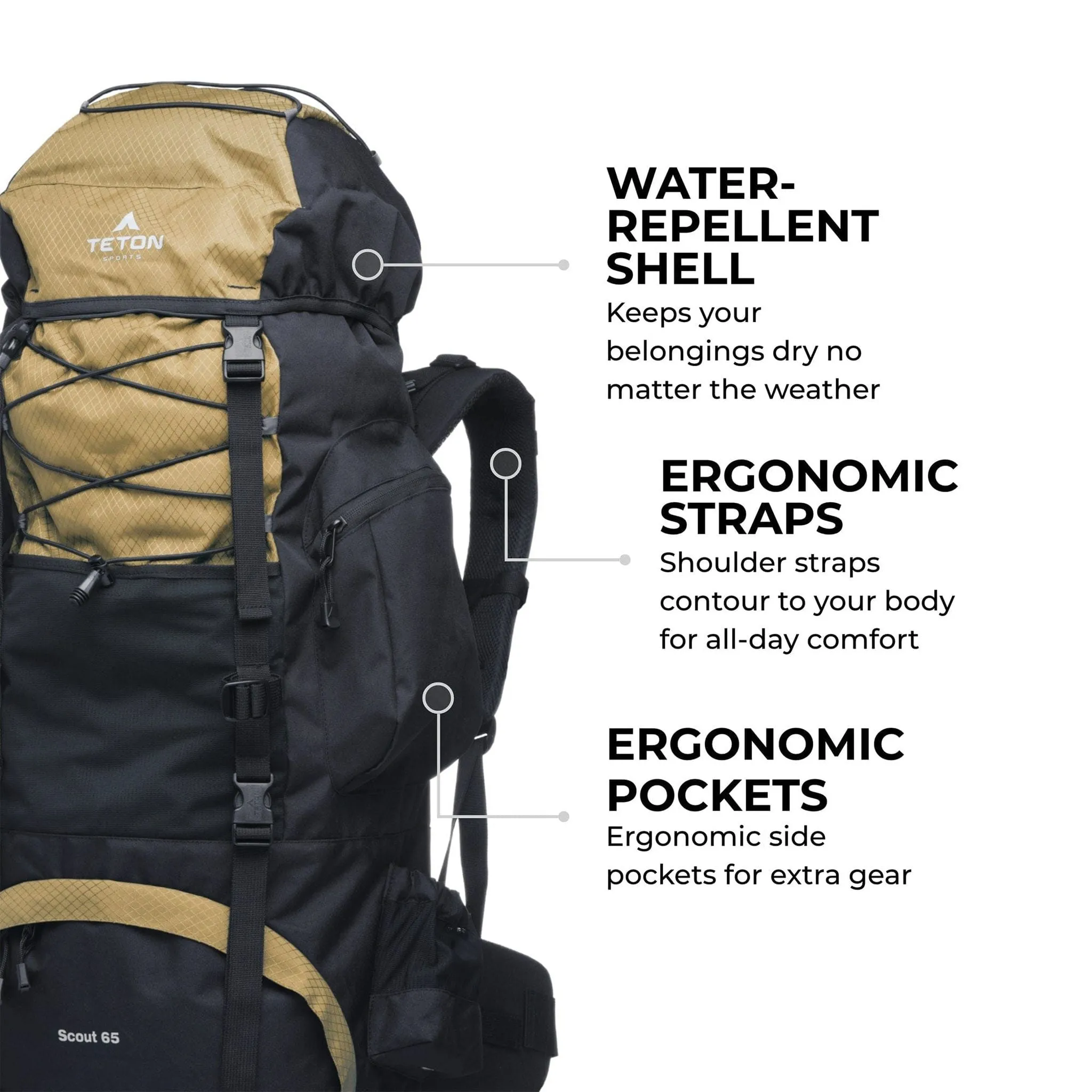 Teton Sports Scout 65l Backpack in Black